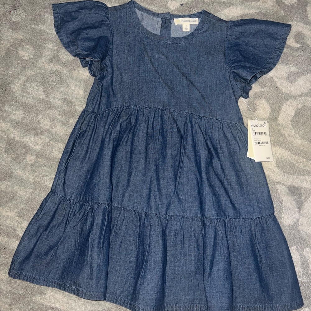 NWT Denim Blue Girls Dress - Tucker + Tate